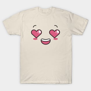 Heart-Eyes Cute Face T-Shirt